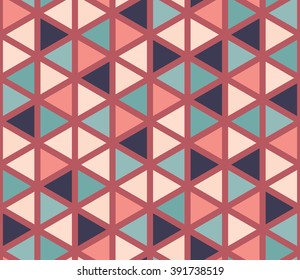 Patrón triángulo moderno de geometría transparente y colorida, fondo geométrico abstracto en color, impresión multicolor de almohada, textura retro, diseño de moda hipster