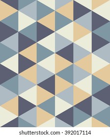 Vector modern seamless colorful geometry triangle pattern, color abstract geometric background, pillow multicolored print, retro texture, hipster fashion design