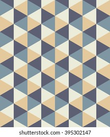 Vector modern seamless colorful geometry triangle pattern, color abstract geometric background, pillow multicolored print, retro texture, hipster fashion design