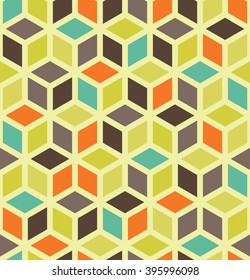 Vector modern seamless colorful geometry pattern, color abstract geometric background, pillow multicolored print, retro texture, hipster fashion design