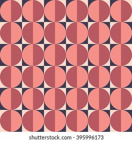 Vector modern seamless colorful geometry circle pattern, color abstract geometric background, pillow multicolored print, retro texture, hipster fashion design