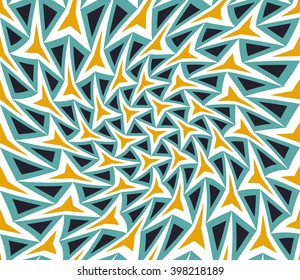 Vector modern seamless colorful geometry pattern twirl, color abstract geometric background, pillow multicolored print, retro texture, hipster fashion design