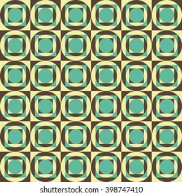 Vector modern seamless colorful geometry circle pattern, color abstract geometric background, pillow multicolored print, retro texture, hipster fashion design