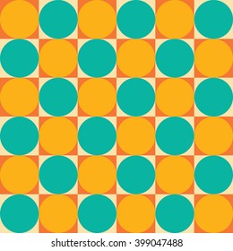 Vector modern seamless colorful geometry circle pattern, color abstract geometric background, pillow multicolored print, retro texture, hipster fashion design