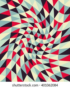 Vector modern seamless colorful geometry pattern twirl, color abstract geometric background, pillow multicolored print, retro texture, hipster fashion design