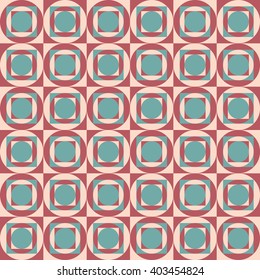 Vector modern seamless colorful geometry circle pattern, color abstract geometric background, pillow multicolored print, retro texture, hipster fashion design