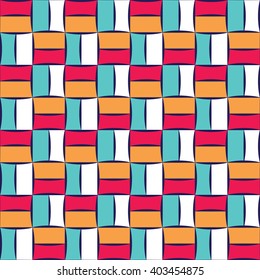 Vector modern seamless colorful geometry pattern, color abstract geometric background, pillow multicolored print, retro texture, hipster fashion design