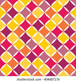 Vector modern seamless colorful geometry pattern, color abstract geometric background, pillow multicolored print, retro texture, hipster fashion design