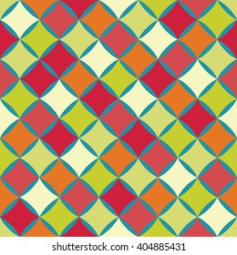 Vector modern seamless colorful geometry pattern, color abstract geometric background, pillow multicolored print, retro texture, hipster fashion design