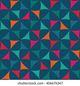 Vector modern seamless colorful geometry square pattern, color blue abstract geometric background, pillow multicolored print, retro texture, hipster fashion design