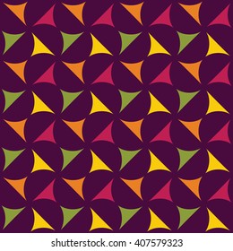 Vector modern seamless colorful geometry pattern, color abstract geometric background, pillow multicolored print, retro texture, hipster fashion design