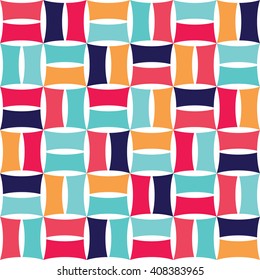 Vector modern seamless colorful geometry pattern, color abstract geometric background, pillow multicolored print, retro texture, hipster fashion design
