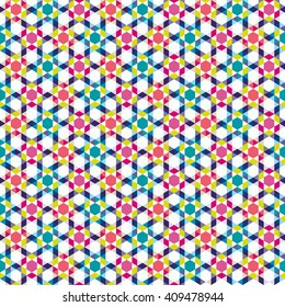 Vector modern seamless colorful geometry triangle pattern, color abstract geometric background