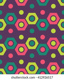 Vector modern seamless colorful geometry pattern, color abstract geometric background, pillow multicolored print, retro texture, hipster fashion design