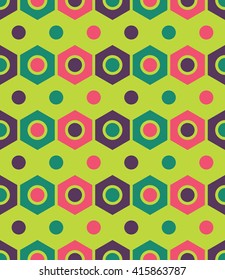Vector modern seamless colorful geometry pattern, color abstract geometric background, pillow multicolored print, retro texture, hipster fashion design