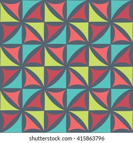 Vector modern seamless colorful geometry floral pattern, color abstract geometric background, pillow multicolored print, retro texture, hipster fashion design