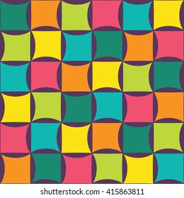 Vector modern seamless colorful geometry pattern, color abstract geometric background, pillow multicolored print, retro texture, hipster fashion design