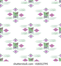 Vector modern seamless colorful geometry pattern, color abstract geometric background, pillow multicolored print, texture, fashion design, ceramic style