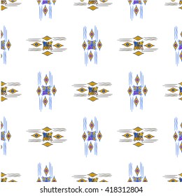 Vector modern seamless colorful geometry pattern, color abstract geometric background, pillow multicolored print, texture, fashion design, ceramic style