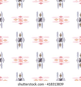 Vector modern seamless colorful geometry pattern, color abstract geometric background, pillow multicolored print, texture, fashion design, ceramic style