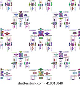 Vector modern seamless colorful geometry pattern, color abstract geometric background, pillow multicolored print, texture, fashion design, ceramic style