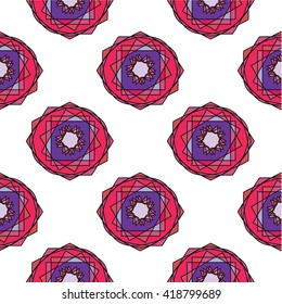 Vector modern seamless colorful geometry pattern, color abstract geometric background, pillow multicolored print, texture, fashion design