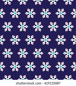 Vector modern seamless colorful geometry floral pattern, color abstract geometric background, pillow multicolored print, retro texture, hipster fashion design
