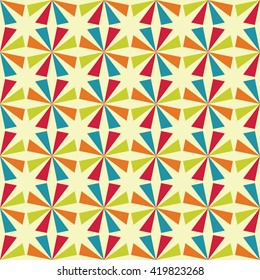 Vector modern seamless colorful geometry star pattern, color abstract geometric background, pillow multicolored print, retro texture, hipster fashion design