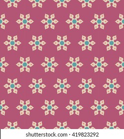Vector modern seamless colorful geometry floral pattern, color abstract geometric background, pillow multicolored print, retro texture, hipster fashion design