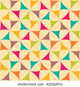 Vector modern seamless colorful geometry pattern, color abstract geometric background, pillow multicolored print, retro texture, hipster fashion design