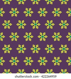 Vector modern seamless colorful geometry floral pattern, color abstract geometric background, pillow multicolored print, retro texture, hipster fashion design