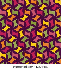 Vector modern seamless colorful geometry floral pattern, color abstract geometric background, pillow multicolored print, retro texture, hipster fashion design