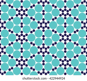 Vector modern seamless colorful geometry dot pattern. color abstract geometric background. pillow and bed sheet multicolor design. creative art deco. hipster fashion print
