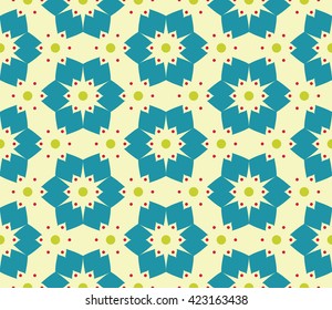 Vector modern seamless colorful geometry floral pattern, color abstract geometric background, pillow multicolored print, retro texture, hipster fashion design