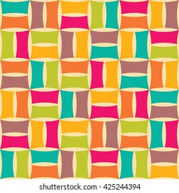 Vector modern seamless colorful geometry pattern, color abstract geometric background, pillow multicolored print, retro texture, hipster fashion design
