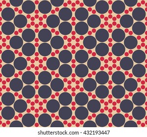 Vector modern seamless colorful geometry dot pattern. color abstract geometric background. pillow and bed sheet multicolor design. creative art deco. hipster fashion print