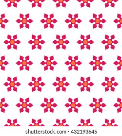 Vector modern seamless colorful geometry floral pattern, color abstract geometric background, pillow multicolored print, retro texture, hipster fashion design
