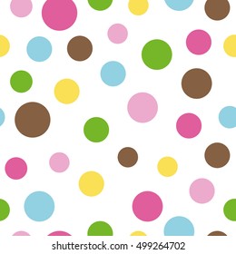 Vector modern seamless colorful geometry circle pattern, color abstract geometric background, pillow multicolored print, retro texture, hipster fashion design