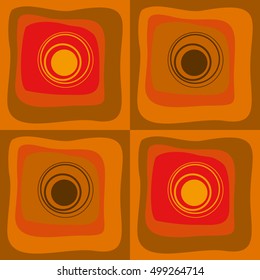 Vector modern seamless colorful geometry circle pattern, color abstract geometric background, pillow multicolored print, retro texture, hipster fashion design