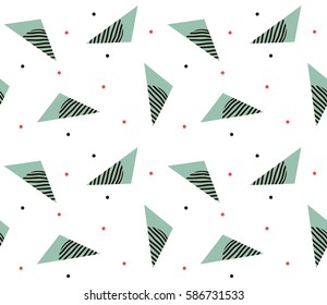 Vector modern seamless colorful geometry triangle pattern, color abstract geometric background, multicolored print, retro texture, hipster fashion design