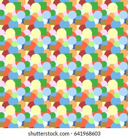 Vector modern seamless colorful geometry pattern overlapping circles