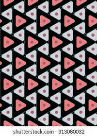 Vector modern seamless colorful pattern round triangles black pink, color background,textile print, abstract texture,  fashion design, bed sheets or pillow pattern