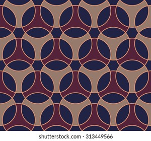 Vector modern seamless colorful pattern connected shapes , color blue purple background ,textile print, abstract texture,  fashion design, bed sheets or pillow pattern