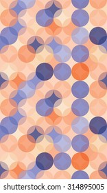 Vector modern seamless colorful pattern overlapping circles, colored background, textile print, abstract texture, fashion design, bed sheets or pillow pattern