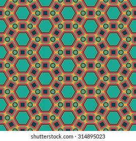 Vector modern seamless colorful pattern geometry  blue, colored background, textile print, abstract texture,  fashion design, bed sheets or pillow pattern
