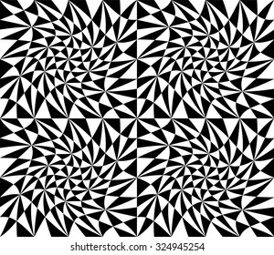 Vector modern seamless geometry pattern trippy, black and white abstract geometric background, trendy print, monochrome retro texture, hipster fashion design