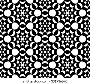 Vector modern seamless geometry pattern, black and white abstract geometric background, trendy print, monochrome retro texture, hipster fashion design