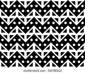 Vector modern seamless geometry pattern chevron, black and white abstract geometric background, trendy print, monochrome retro texture, hipster fashion design