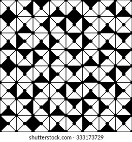 Vector modern seamless geometry pattern random messy, black and white abstract geometric background, trendy print, monochrome retro texture, hipster fashion design
