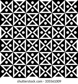 Vector modern seamless geometry pattern checkered, black and white abstract geometric background, trendy print, monochrome retro texture, hipster fashion design